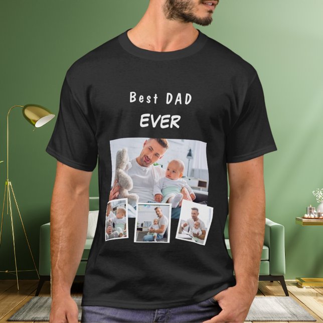 Camiseta Collage de fotos de la familia papá padre (Subido por el creador)