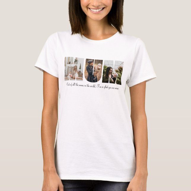 Camiseta Collage de fotos de mamá (Anverso)