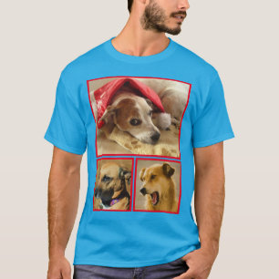 Camiseta Collage de Fotos de Mascotas Personalizado para Am
