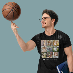 Camiseta Collage de fotos de nombre personalizado 9