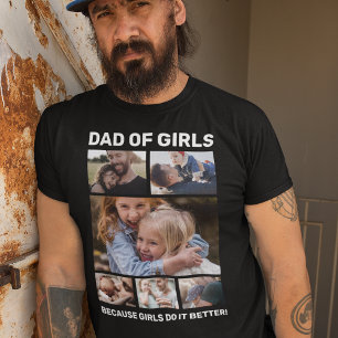 Camiseta Collage de fotos de papá de Chicas
