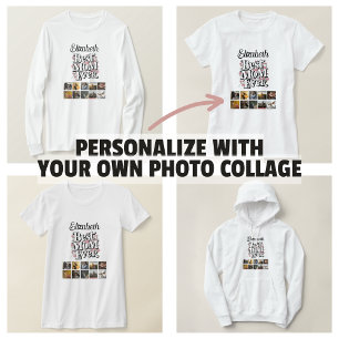 Camiseta Collage de fotos de Regalos de Madre Floral Mejor 