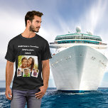 Camiseta Collage de fotos de viajes de vacaciones familiare<br><div class="desc">Haz tu propio collage de fotos único. Usa cuatro,  cuatro de tus fotos favoritas. Personalice y agregue texto,  año.</div>