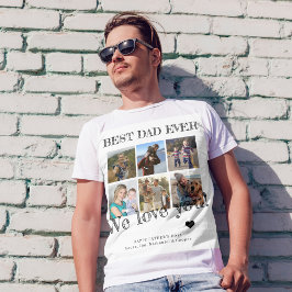 Camiseta Collage de fotos del Día del Padre mejor papá jamá