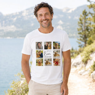 Camiseta Collage de fotos del padre con Retriever dorado