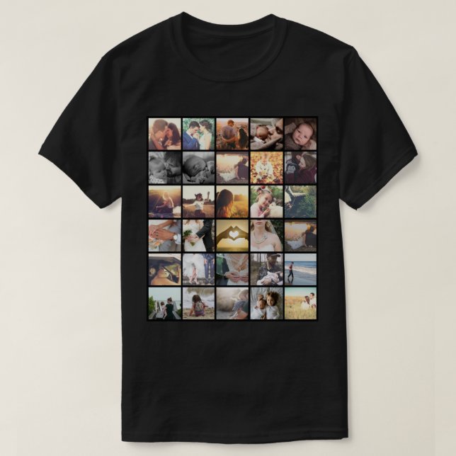 Camiseta Collage de fotos en instagram personalizado (Diseño del anverso)