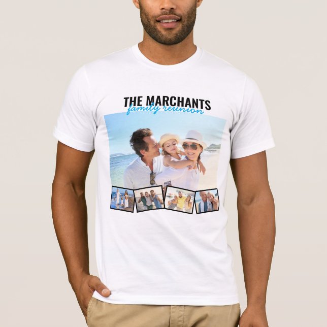 Camiseta Collage de fotos familiar editable Reunión persona (Anverso)