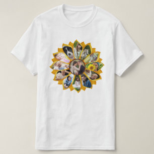 Camiseta Collage de fotos familiar Sunflower 13 imágenes fá
