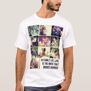 Camiseta Collage de fotos familiares personalizadas