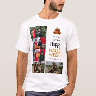 Camiseta Collage de fotos Halloween de calabaza boina jack-