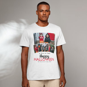 Camiseta Collage de fotos Halloween de calabaza boina jack-