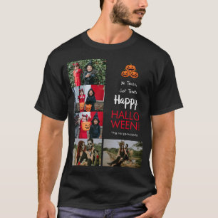 Camiseta Collage de fotos Halloween de calabaza boina jack-