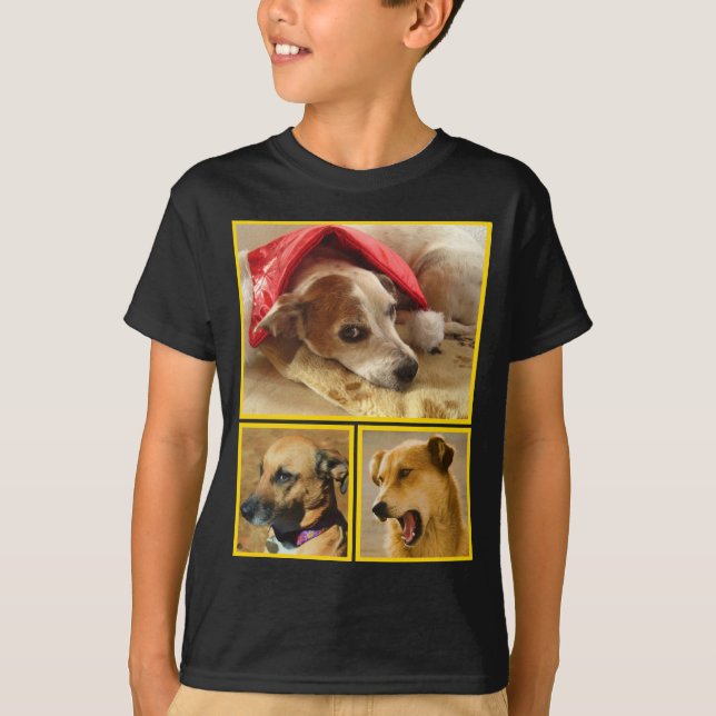 Camiseta Collage de fotos Mascota de Perro Personalizado Mo (Anverso)
