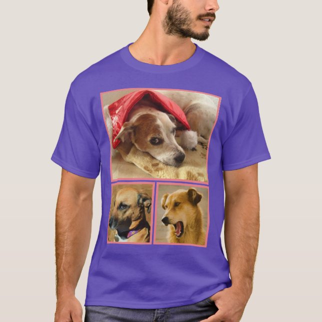 Camiseta Collage de fotos Mascota de Perro Personalizado Mo (Anverso)