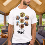 Camiseta Collage de fotos Mascota Perro DAD Personalizado P<br><div class="desc">Papá perro... Sorprenda a su papá perro favorito este Día del Padre, a sus Navidades o su cumpleaños con esta camiseta de fotos de un personalizado super lindo mascota. Personalizar esta camisa de papá perro con las fotos favoritas de tu perro, y nombre. ¡Esta camisa de papá de perro es...</div>