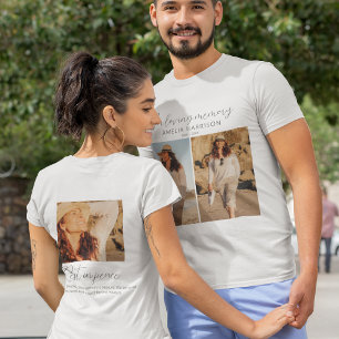 Camiseta Collage de Fotos Moderno y Simple para Funeral