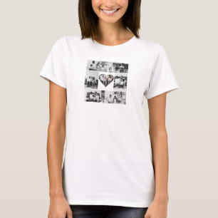 Camiseta Collage de fotos negro y blanco 7