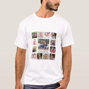 Camiseta Collage de fotos Nombre de familia 13