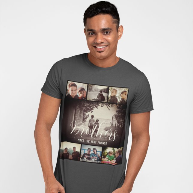 Camiseta Collage de fotos oscuro de los mejores amigos del  (Subido por el creador)