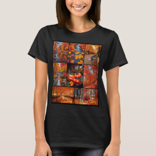Camiseta Collage de fotos paisajístico otoñal arte