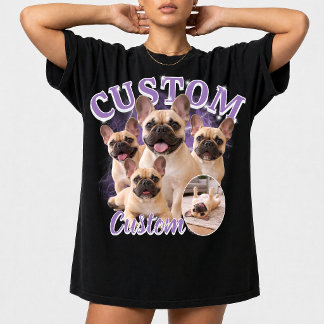 Camiseta Collage de fotos personalizadas de perro al estilo