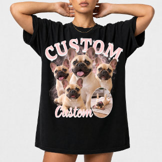 Camiseta Collage de fotos personalizadas de perro al estilo