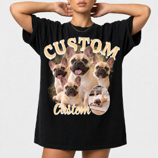 Camiseta Collage de fotos personalizadas de perro al estilo