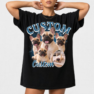 Camiseta Collage de fotos personalizadas de perro al estilo