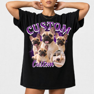 Camiseta Collage de fotos personalizadas de perro al estilo