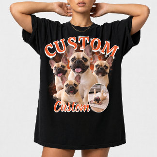 Camiseta Collage de fotos personalizadas de perro al estilo