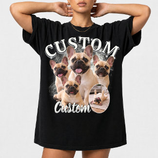 Camiseta Collage de fotos personalizadas de perro al estilo