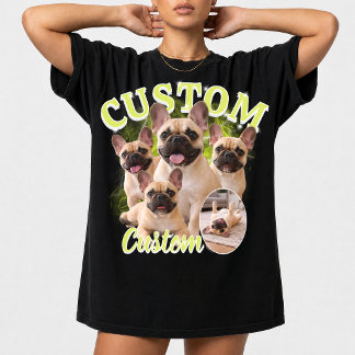 Camiseta Collage de fotos personalizadas de perro al estilo