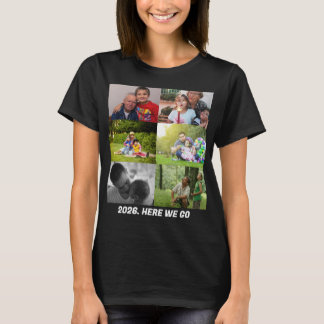 Camiseta Collage de fotos personalizado 2026 aquí vamos 6 