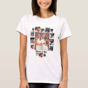 Camiseta Collage de fotos personalizado Best Friends 15
