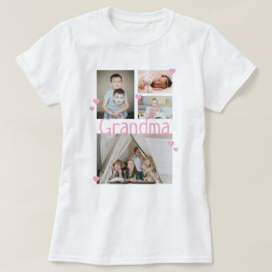 Camiseta Collage de fotos personalizado con corazón