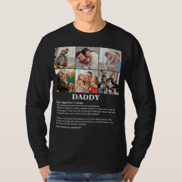 Camiseta Collage de fotos personalizado Definición de Papá