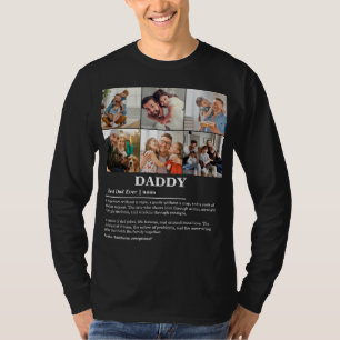Camiseta Collage de fotos personalizado Definición de Papá 