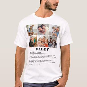 Camiseta Collage de fotos personalizado Definición de Papá 