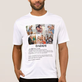 Camiseta Collage de fotos personalizado Definición de Papá 