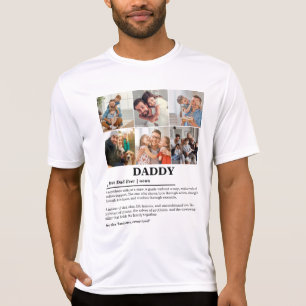 Camiseta Collage de fotos personalizado Definición de Papá 