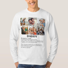 Camiseta Collage de fotos personalizado Definición de Papá