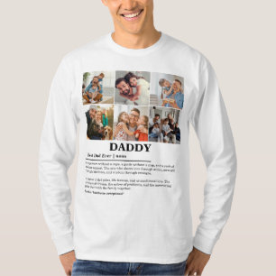 Camiseta Collage de fotos personalizado Definición de Papá 