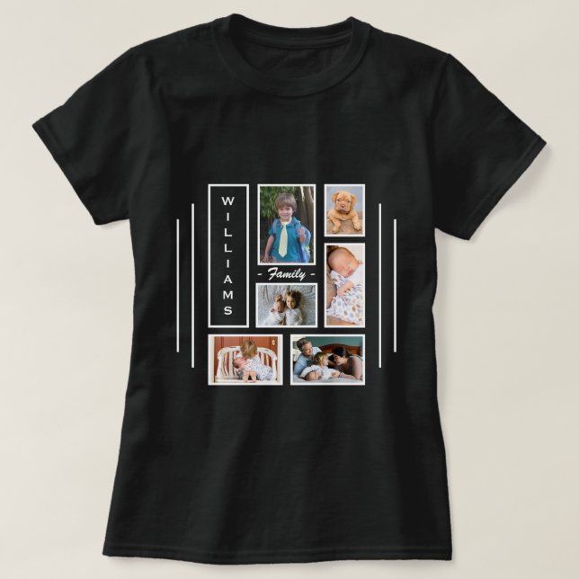 Camiseta Collage de fotos personalizado Diseño de Mujeres (Diseño del anverso)