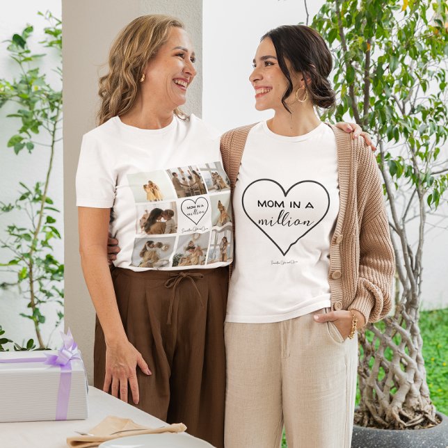 Camiseta Collage de fotos personalizado | "Mamá en (Subido por el creador)