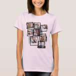 Camiseta Collage de fotos personalizado para el Día de la M<br><div class="desc">¡Celebra a mamá con un regalo tan único como su amor! Esta camiseta elegante presenta un collage de fotos estilo Polaroid moderno, que te permite subir fácilmente 9 de tus recuerdos familiares favoritos. Ya sea para el Día de la Madre, un cumpleaños o simplemente porque sí, esta camiseta de fotos...</div>