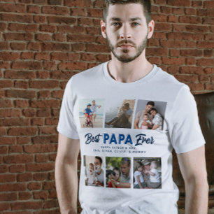 Camiseta Collage de Fotos Personalizado para el Día del Pad