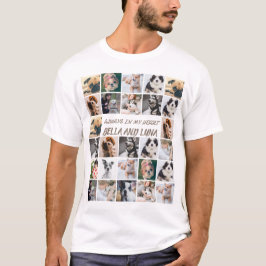 Camiseta collage de fotos y texto de la plantilla de perro