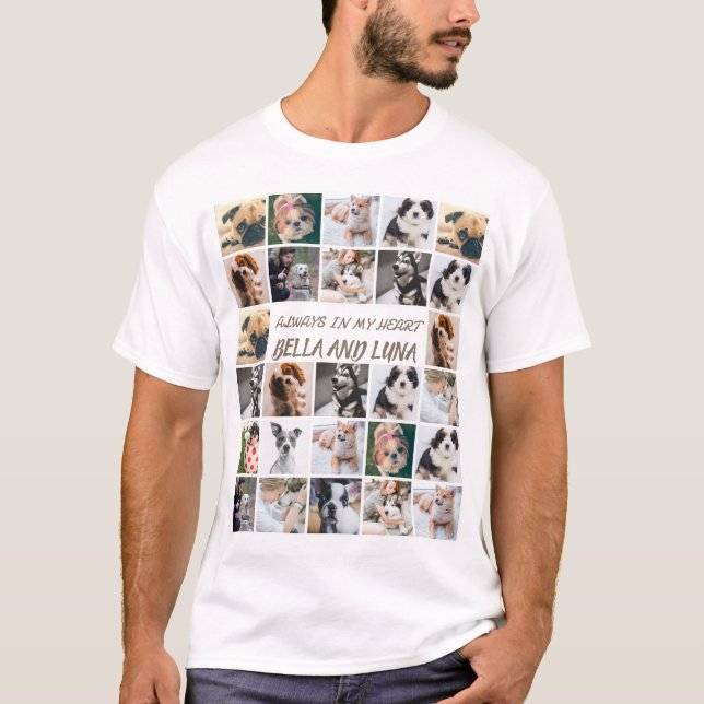 Camiseta collage de fotos y texto de la plantilla de perro  (Anverso)