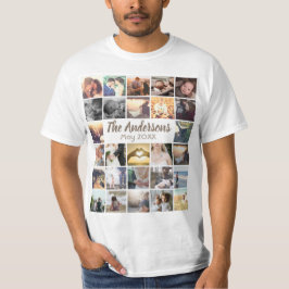 Camiseta Collage de fotos y texto de plantilla personalizad