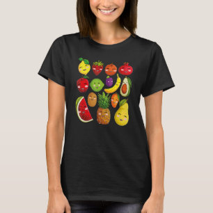 Camiseta Collage de frutas frutas y verduras